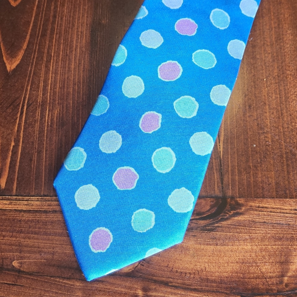 Givenchy Blue Polka Dot Tie